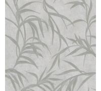 34286 - El Nuevo Diseño Libro Árbol Hoja Plata Gris Galerie Papel Tapiz