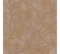 34288 - El Nuevo Diseño Libro Árbol Hoja Bronce Marrón Galerie Papel Tapiz