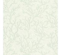 344973 - Papel Tapiz Versace Coral Marino Verde Blanco AS Creation