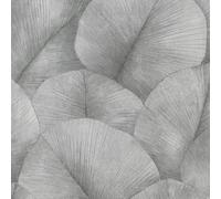 34508 - El Nuevo Diseño Libro Árbol Hoja Plata Gris Galerie Papel Tapiz