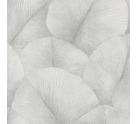 34509 - El Nuevo Diseño Libro Árbol Hoja Plata Gris Galerie Papel Tapiz