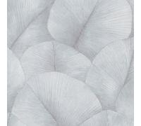 34512 - Papel Tapiz Galerie Gris Azul De Hoja De Palma Kumano