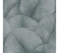 34514 - Papel Tapiz De Hoja De Palma Kumano Plata Galerie