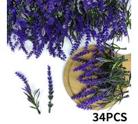 34pcs/64pcs Ramo de Lavanda Artificial, Decoración Floral para Interior/Exterior, Arreglo Floral a DIY, Decoración para Fiestas y , Adorno de para , Planta para Todas , Añade un Romántico