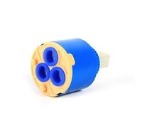 35 / 40Mm Single Handle Stem De Cerámica Cartucho De Disco Grifo Mezclador De Agua Válvula De Grifo De Control Interno para Faucet Replace Part PP Plastico Azul Práctico Socialme-EU(35 Mm)