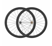 35/45/50mm Llanta De Carbono 700C Juego De Ruedas De Bici Híbrida TouringRoad Neumático De Cubierta 32C-38C/2,2-2,35", Trinquete 36/60T Eje Pasante con Bloqueo Central XD De 11-12v(36T,45mm)