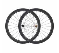 35/45/50mm Llanta De Carbono 700C Juego De Ruedas De Bici Híbrida TouringRoad Neumático De Cubierta 32C-38C/2,2-2,35", Trinquete 36/60T Eje Pasante con Bloqueo Central XD De 11-12v(60T,50mm)