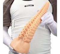 35,5 cm Enchufe Anal Extra Grande XXL Consolador Suave Dilatador Anal Consolador de Tentáculo de Pulpo Flexible con Ventosa Fuerte Dilatador Anal Masturbación
