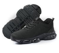 35-50 Zapatillas con Punta De Acero, Zapatos De Seguridad con Aislamiento para Todas Las Estaciones, con Cojín De Aire, Antigolpes/presión/puñaladas, Forro De Malla,44,Black