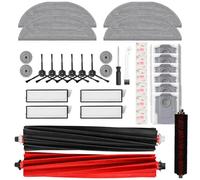 35 accesorios para aspiradora Roborock S8 MaxV Ultra, 2 cepillos principales, 4 filtros, 4 toallitas, 4 toallitas, 6 bolsas para el polvo, 6 cepillos laterales, 6 piedras aromáticas planas, 1