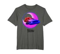 35 Aniversario de Regreso al Futuro: Delorean Portal Camiseta, Hombre Tallas Grandes, Asfalto, 2X Alto
