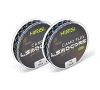 35 libras 7 m de pesca de carpas Leadcore 3 colores trenzados plomo paquete de 2 (camuflaje verde)