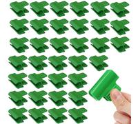 35 Piezas Abrazaderas de Invernadero, Cubierta de Fila de Película, Clip de Película de Invernadero, Clip de Aro de Túnel de Malla de Plástico, para Invernaderos, Marco, Verde (16mm)