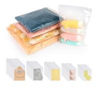 35 Piezas Bolsas de Almacenamiento de Viaje,Reutilizable Bolsa de Transparente Esmeriladas,Organizadores de Embalaje de Viaje,para Ropa, Bragas, Zapatos, Cosméticos,Artículos de Aseo