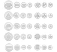 35 Piezas Cortadores Fondant Tarta, Moldes Plástico Fondant, Juego De Cortadores De Émbolo Para Fondant, Cortadores De Fondant Diy, Accesorios De Formas Geométricas Para Decoración De Pasteles