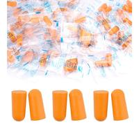 35 Piezas Tapones de Espuma para Oidos, 2.5x1.3cm Tapones Para Los Oídos de Espuma Ultra Suave, 38 DB SNR Oídos de Espuma Suave, para Dormir, Trabajar, Ronquidos, Perforar, Estudiar (Naranja)