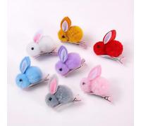 35 pinzas de pelo de conejo esponjosas, pinzas de cocodrilo suaves de 7 colores para mujeres, niñas y niños, accesorios suaves para el cabello que no dañan