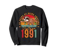 35 Year Old Sloth Vintage 1991 Limited Edition 35th Birthday Sudadera