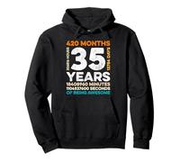 35 Years Old 420 Months of Being Awesome 35th Birthday Gifts Sudadera con Capucha