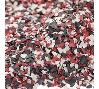 350 g / 0.75 libras de color decorativo, copos de epoxi, mezcla de 3-5 mm, revestimientos de suelos de hormigón, copos de pintura decorativa para pintura de piso de garaje, pared interior y exterior