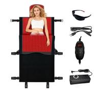 350 Leds Red Light Therapy Mat For Body, 36" X 16" Redlight Therapy Blanket, Dual Wavelength 660nm & 850nm Near Infrared Pad For Home Use(2570 LEDs)