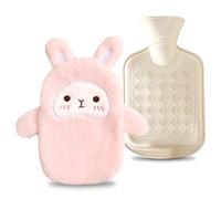 350 Ml Bolsa Agua Caliente Pequeña, Bolsa Agua Caliente Peluche Con Tapa,Niños,Peluche,Extraíble Para Su Limpieza,Apta Para Niños Y Adultos (D)