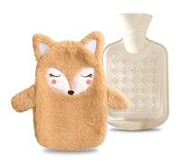 350 Ml Bolsa Agua Caliente Pequeña, Bolsa Agua Caliente Peluche Con Tapa,Niños,Peluche,Extraíble Para Su Limpieza,Apta Para Niños Y Adultos (F)