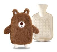 350 Ml Bolsa Agua Caliente Pequeña, Bolsa Agua Caliente Peluche Con Tapa,Niños,Peluche,Extraíble Para Su Limpieza,Apta Para Niños Y Adultos (E)