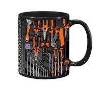 350 ml taza de herramientas de cerámica, de herramientas mecánica taza con asa, de herramientas mecánica, taza de café divertida taza de té para ingenieros, hombres, él, cumpleaños de papá