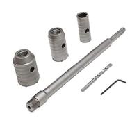 350 mm Mango redondo SDS Plus Vástago Broca para muro de hormigón Agujero Cortador de sierra Broca para muro de piedra de cemento y hormigón con expansión de 30/40/50 mm （Plata）