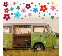 350 PCS Pegatinas para Coche,Flor Adhesivo decorativo para coche Calcomanía Etiqueta Engomada del Coche Vinilo Autoadhesivo Sticker pegatina decorativo para la pared para Vehículos Todoterreno