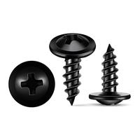 350 Piezas Tornillos M4.2 x 16 mm Cabeza Ancha PH2 Cruz en Acero Endurecido Negro, Autorroscantes con Revestimiento Anticorrosión, Tornillos Universales para Madera, Metal, Plástico - TPOHH