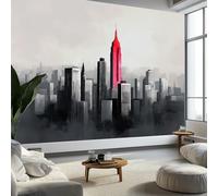 350 x 256 cm Papel pintado mural Gris Arte Papel tapiz Fotomural Ciudad De Nueva York Vista Aérea, Moderna Decoración Tejido no Tejido Decoración De Pared Sala Cuarto