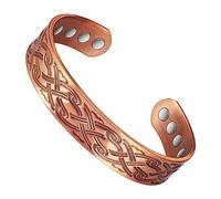 3500 Gauss - Pulsera de cobre para hombre con 8 potentes imanes que alivian eficazmente la artritis y el dolor del túnel carpiano, la terapia magnética tiene un ligero efecto sobre el reumatismo y el