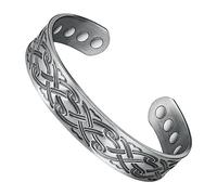 3500 Gauss - Pulsera de cobre para hombre con 8 potentes imanes que alivian eficazmente la artritis y el dolor del túnel carpiano, la terapia magnética tiene un ligero efecto sobre el reumatismo y el