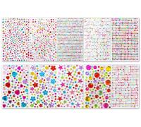 3500 Piezas de Piedras Brillantes Autoadhesivas, Diamantes de Imitación Multicolores para Manualidades, Pegatinas Brillantes para Manualidades Infantiles