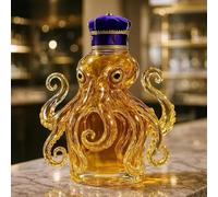 350ML Decantador Whisky - Arte Estatua, Botella De Whisky Con Forma De Pulpo 3D, Decantador De Whiskys De Cristal Novedoso, Jarra De Vino Vacía Con Temática De Animales(B)