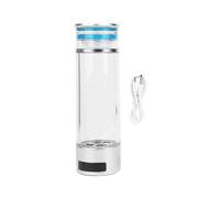 350ml Portable Water Bottle with Electrolysis - USB Charging Hydrogen Rich Water Cup in Blue for Hydration & Health Benefits