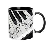 350ml Taza De Café De Guitarra - Taza De Cerámica Con Temática Musical | Guitarras Piano Violín Patrón Plan- Taza De Café Taza De Té | Tazas De Café Musicales Para Regalos De Amantes De La Música
