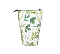 351 Bolsa De Lápices Hoja Hermosas Hojas Verdes En Muchas Formas Bolso De Maquillaje De Gran Capacidad Niñas Soporte para Lápices con Cremallera Estuche De Papelería