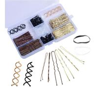 356 piezas de accesorios para el cabello, kits de horquillas para el pelo, horquillas para moño, abrazaderas de tornillo, bandas de goma para el cabello, para mujeres y niñas