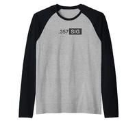 .357 Munición Sig - Caza, Defensa, Aplicación de la Ley Camiseta Manga Raglan