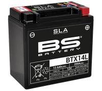 BS Battery 300760 btx14l AGM SLA Batería de moto, color negro