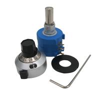 3590S-2-202L 3590S Potenciómetro multivuelta de precisión de 2K ohmios Resistencia ajustable de 10 anillos + Perilla giratoria de conteo de vueltas