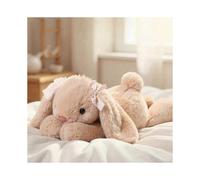 35cm/13.77in Cute Lop Jimny Rabbit Plush Toy Soft Stuffed Long Ears Bunny Doll Funny Baby Companion Room Decorate Creative Gifts for Kids Bi