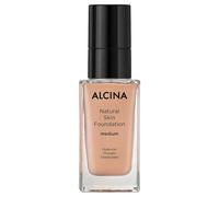 ALCINA Natural Skin Foundation - Base de maquillaje de 35 ml, efecto de segunda piel, cobertura de construcción individual, acabado mate natural, todos los tipos de piel, con ácido hialurónico y
