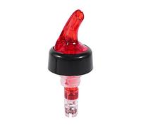 35ml Disparo rápido Espíritus Dosificador Vertedor Práctico Plástico Flujo de licor Botella de vino Verter Pico Tapón Dispensador de cóctel Transparente(rojo)