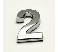 35mm 3D Autoadhesivo Casa Placa Números 0-9 Plata Dirección Número Dígitos Galvanizado Puerta Letrero 3M Pegamento Adhesivo Pared para Familia Hotel Apartamento Calle, elpruperif (2)