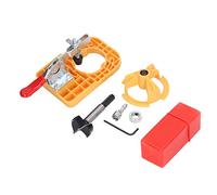 35mm Hinge Hole Opener | Accurate Woodworking Locator for Door Hinges/Cabinets/Drawers | Aluminum Alloy & Plastic Guide with Depth Limit Ring (Yellow)