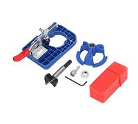 35mm Hinge Hole Opener | Accurate Woodworking Locator for Door Hinges/Cabinets/Drawers | Aluminum Alloy & Plastic Guide with Depth Limit Ring (Blue)